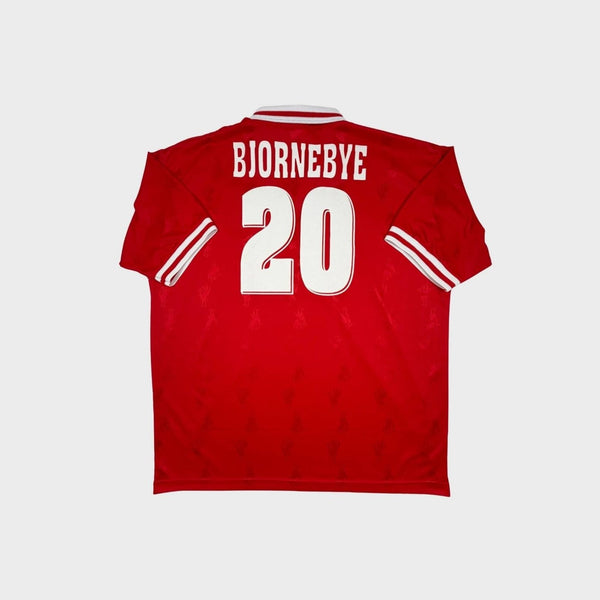1996/98 Liverpool Domicile - Bjornebye 20 *PORTÉ* (XL) - Iconic Football Shop