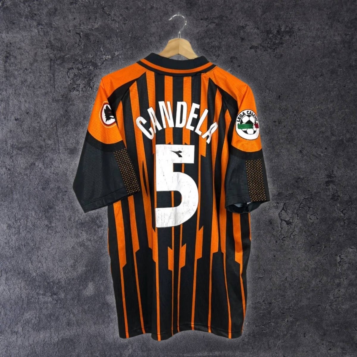 1997/98 AS Roma Third - Candela 5 *PRÉPARÉ/PORTÉ* (XL) - Iconic Football Shop