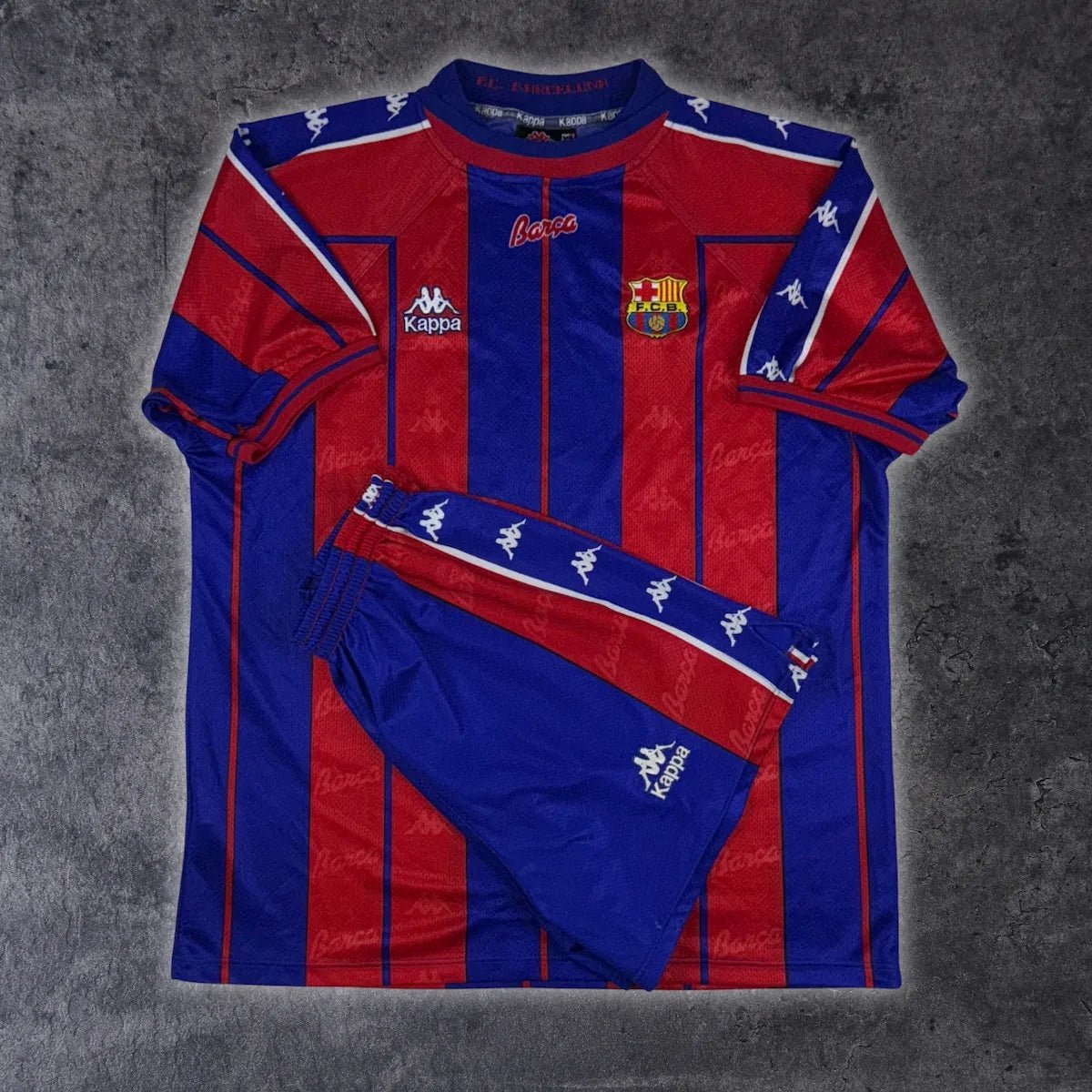 1997/98 Barcelone Domicile *COMPLET* (XL) - Iconic Football Shop