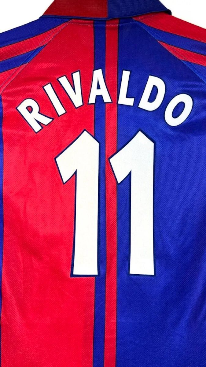 1997/98 Barcelone Domicile - Rivaldo 11 *CHAMPIONS LEAGUE* (M) - Iconic Football Shop