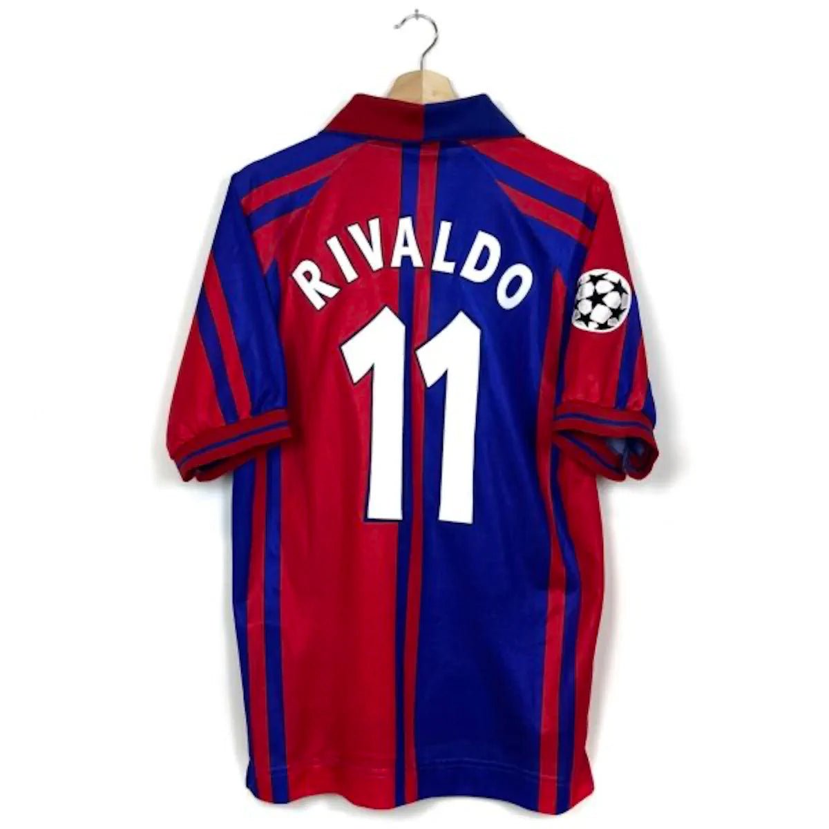 1997/98 Barcelone Domicile - Rivaldo 11 *CHAMPIONS LEAGUE* (M) - Iconic Football Shop