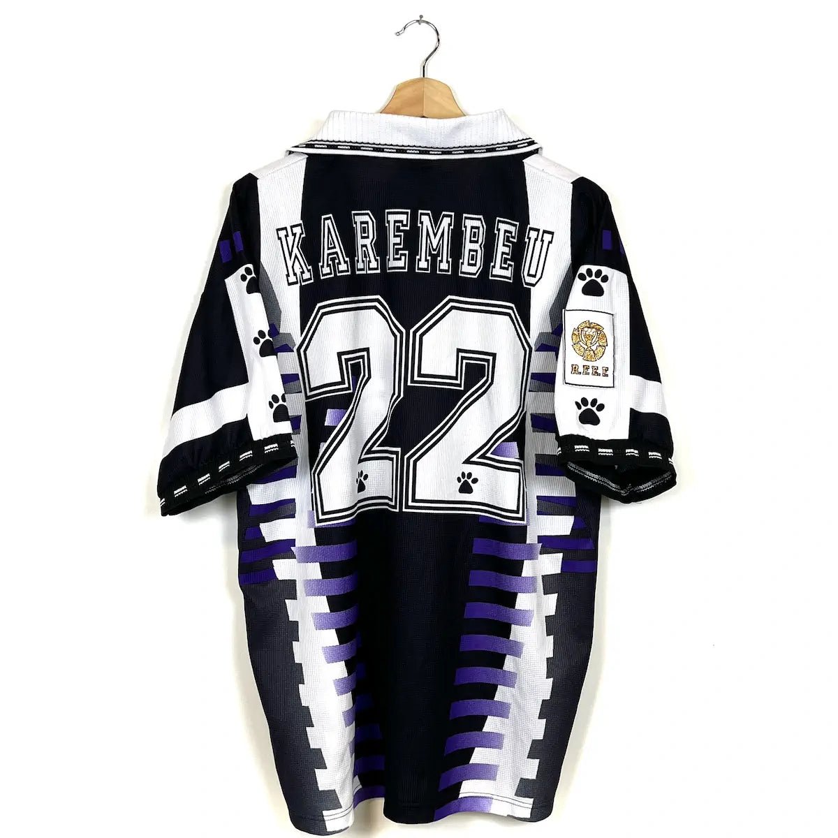 1997/98 Real Madrid Third - Karembeu 22 *PRÉPARÉ/PORTÉ* (XL) - Iconic Football Shop
