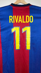 1998/00 Barcelone Domicile - Rivaldo 11 (XL) - Iconic Football Shop