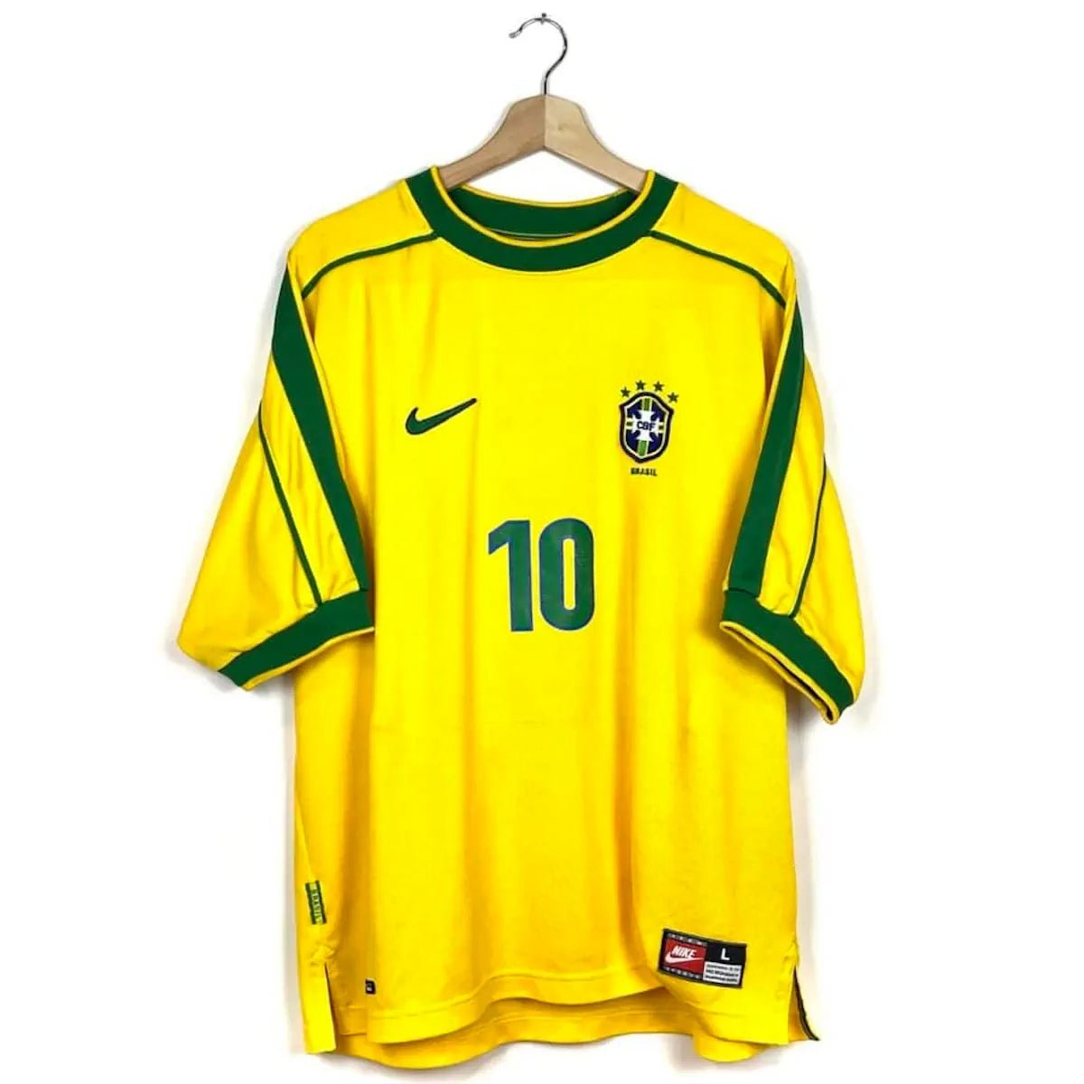 1998/99 Brésil Domicile - Rivaldo 10 (L) - Iconic Football Shop