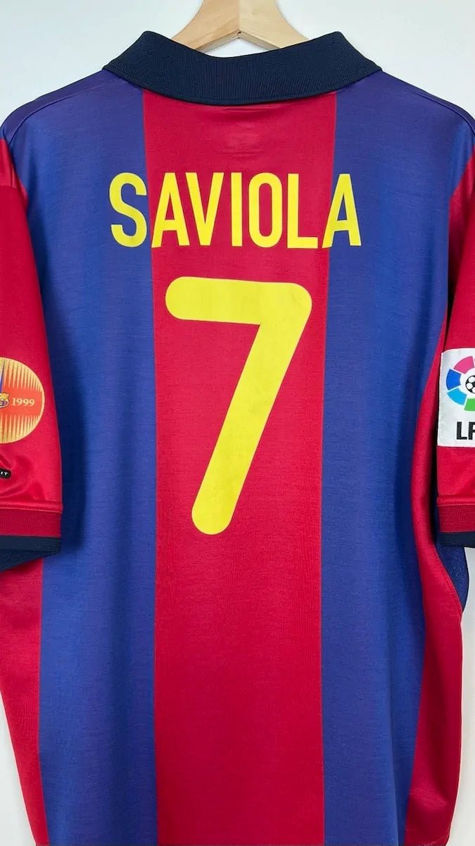 2000/01 Barcelone Domicile - Saviola 7 (L) - Iconic Football Shop