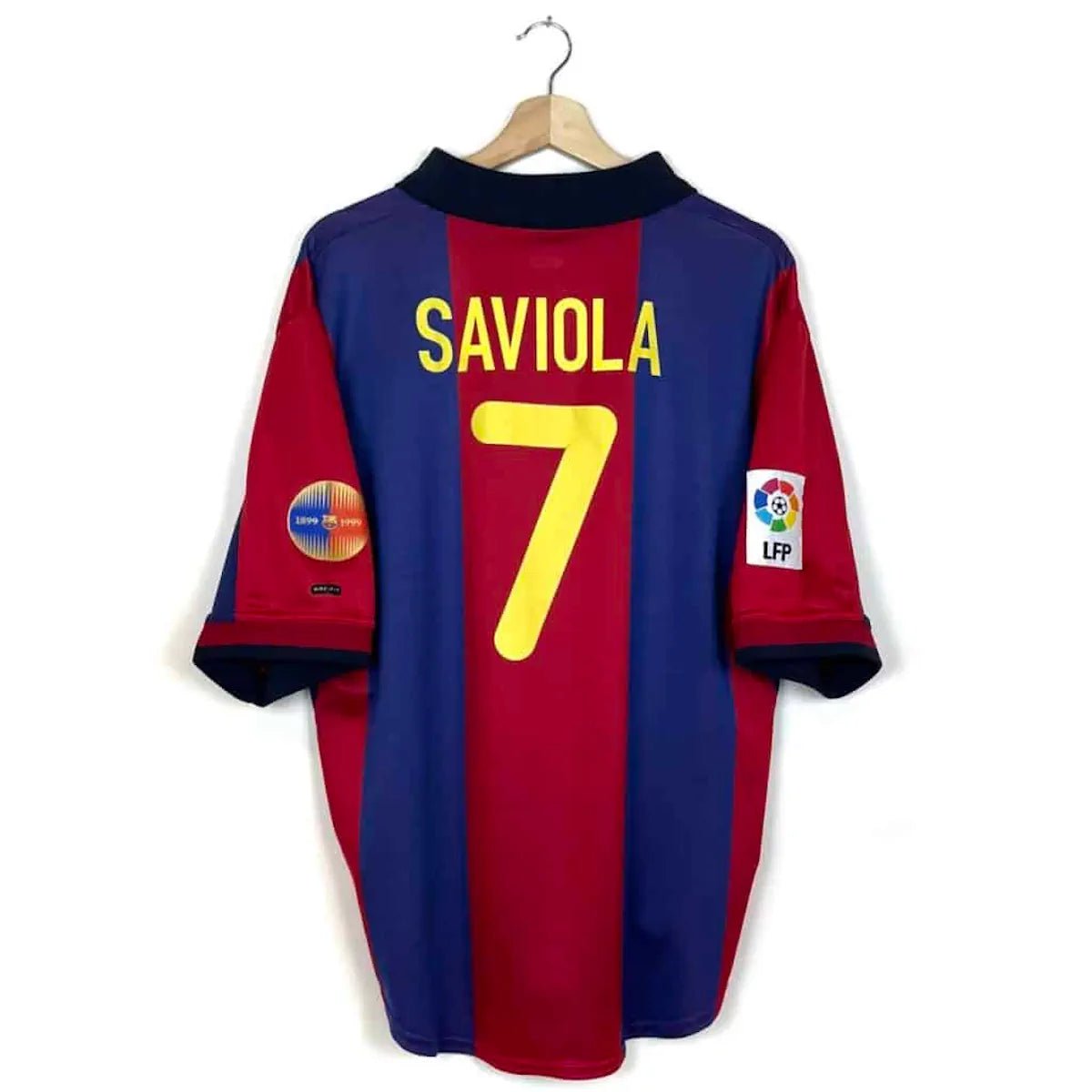 2000/01 Barcelone Domicile - Saviola 7 (L) - Iconic Football Shop