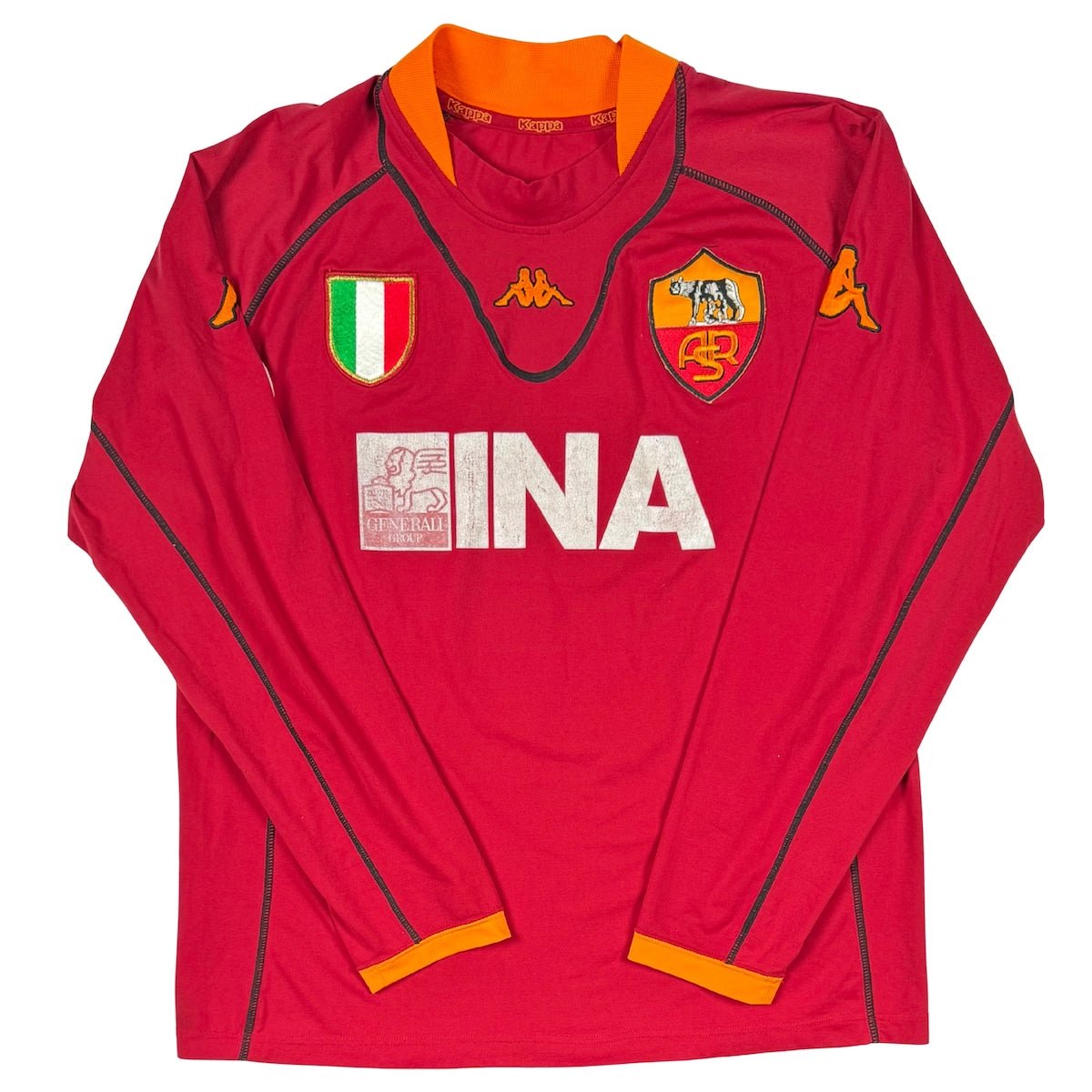 2001/02 AS Roma Domicile - Lima 5 *PRÉPARÉ / PORTÉ* (2XL) - Iconic Football Shop