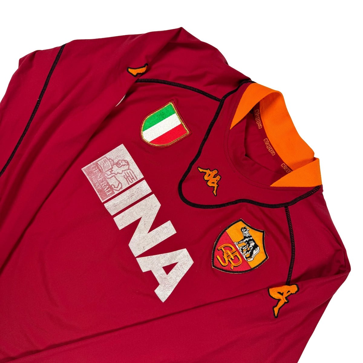 2001/02 AS Roma Domicile - Lima 5 *PRÉPARÉ / PORTÉ* (2XL) - Iconic Football Shop