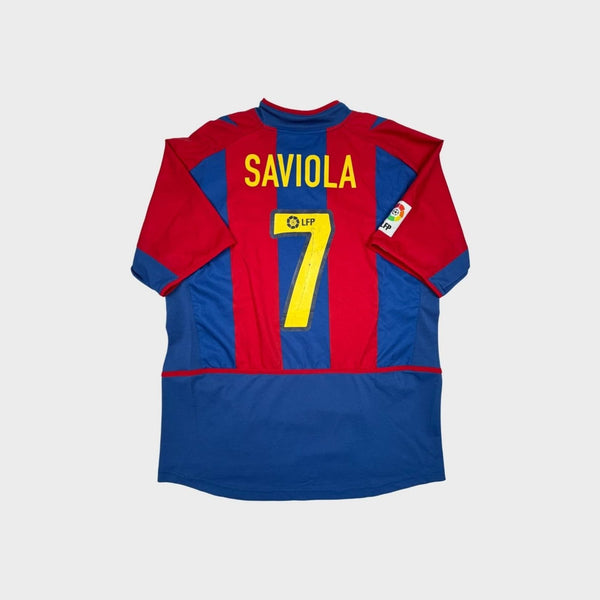 2002/03 Barcelone Domicile - Saviola 7 (L) - Iconic Football Shop