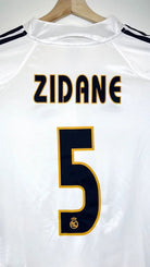 2004/05 Real Madrid Domicile - Zidane 5 (L) - Iconic Football Shop