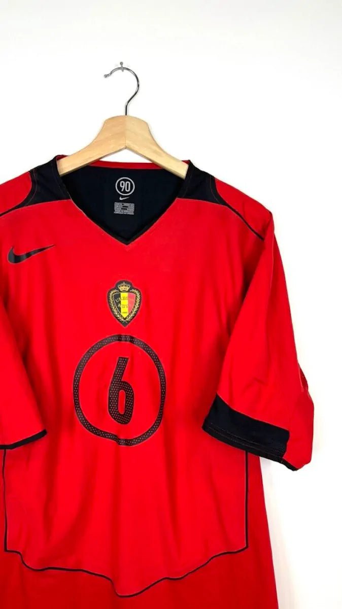 2004/06 Belgique Domicile - 6 *PRÉPARÉ/PORTÉ* (XL) - Iconic Football Shop