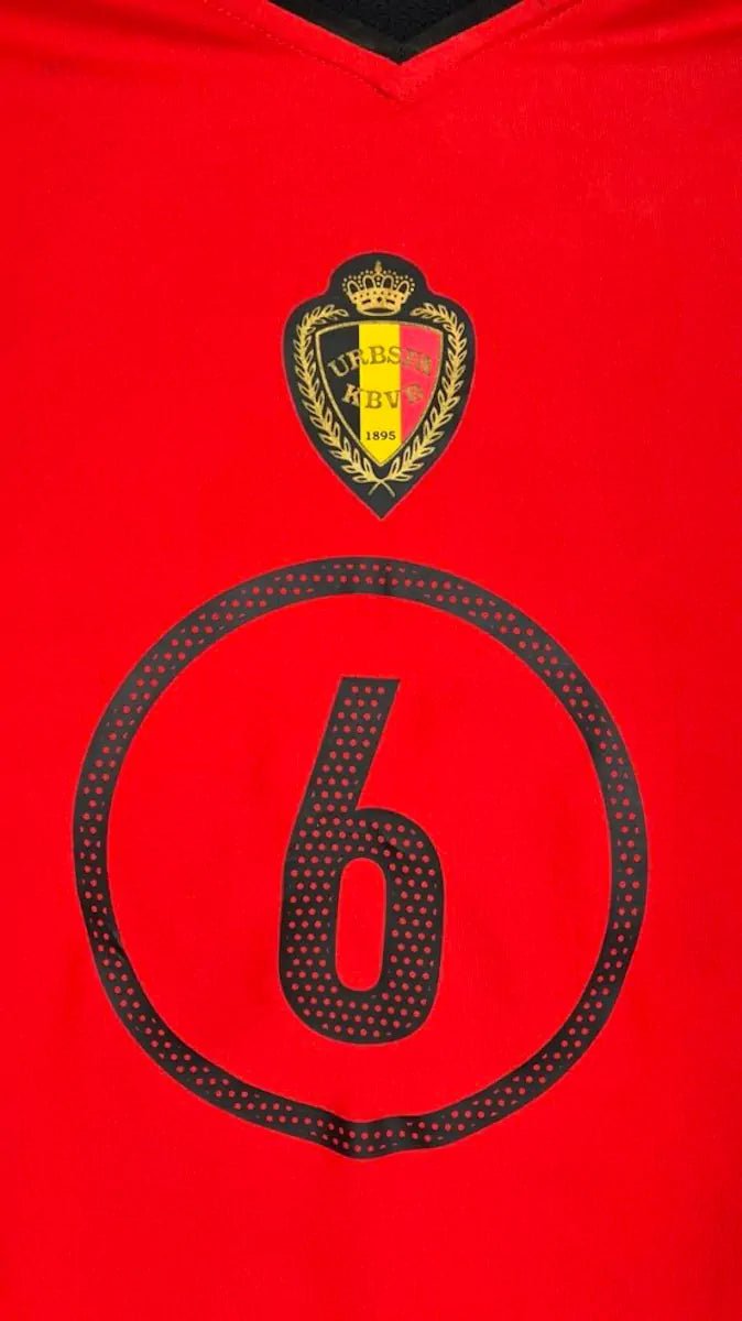 2004/06 Belgique Domicile - 6 *PRÉPARÉ/PORTÉ* (XL) - Iconic Football Shop