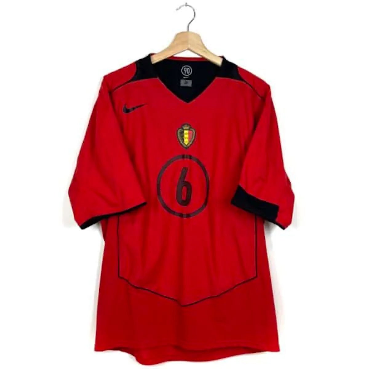 2004/06 Belgique Domicile - 6 *PRÉPARÉ/PORTÉ* (XL) - Iconic Football Shop