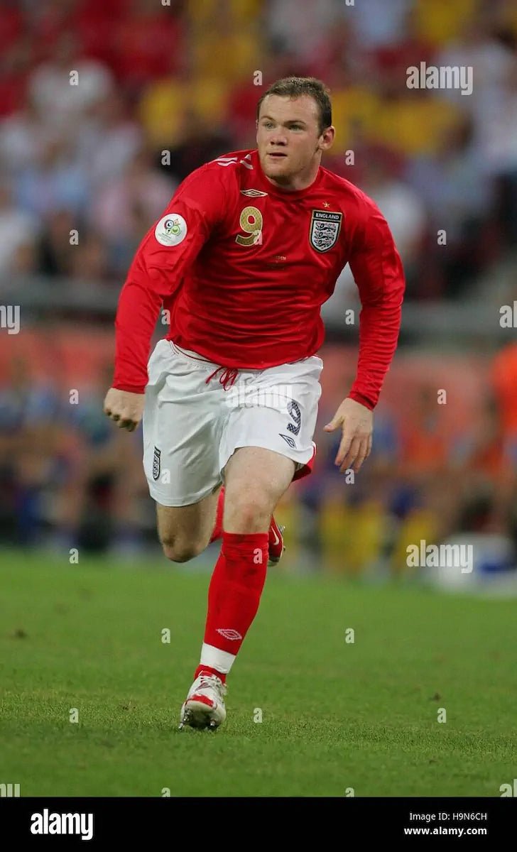 2006/08 Angleterre Extérieur - Rooney 9 (XL) - Iconic Football Shop