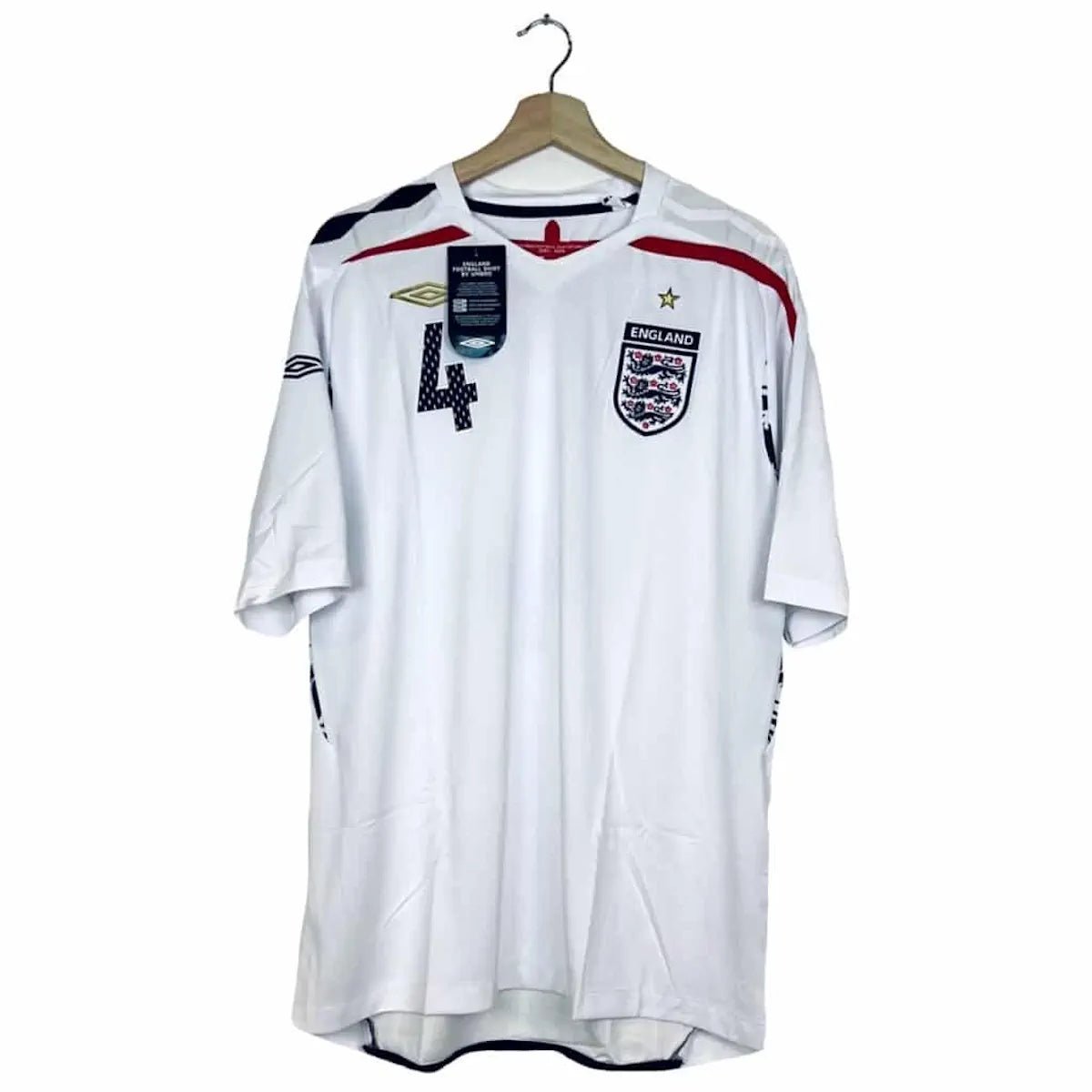 2007/09 Angleterre Domicile - Gerrard 4 (XL) - Iconic Football Shop