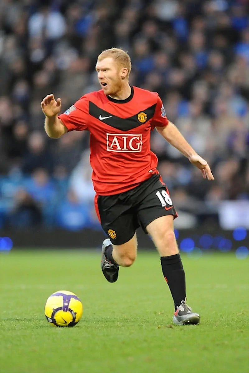 2009/10 Manchester United Domicile - Scholes 18 (S) - Iconic Football Shop