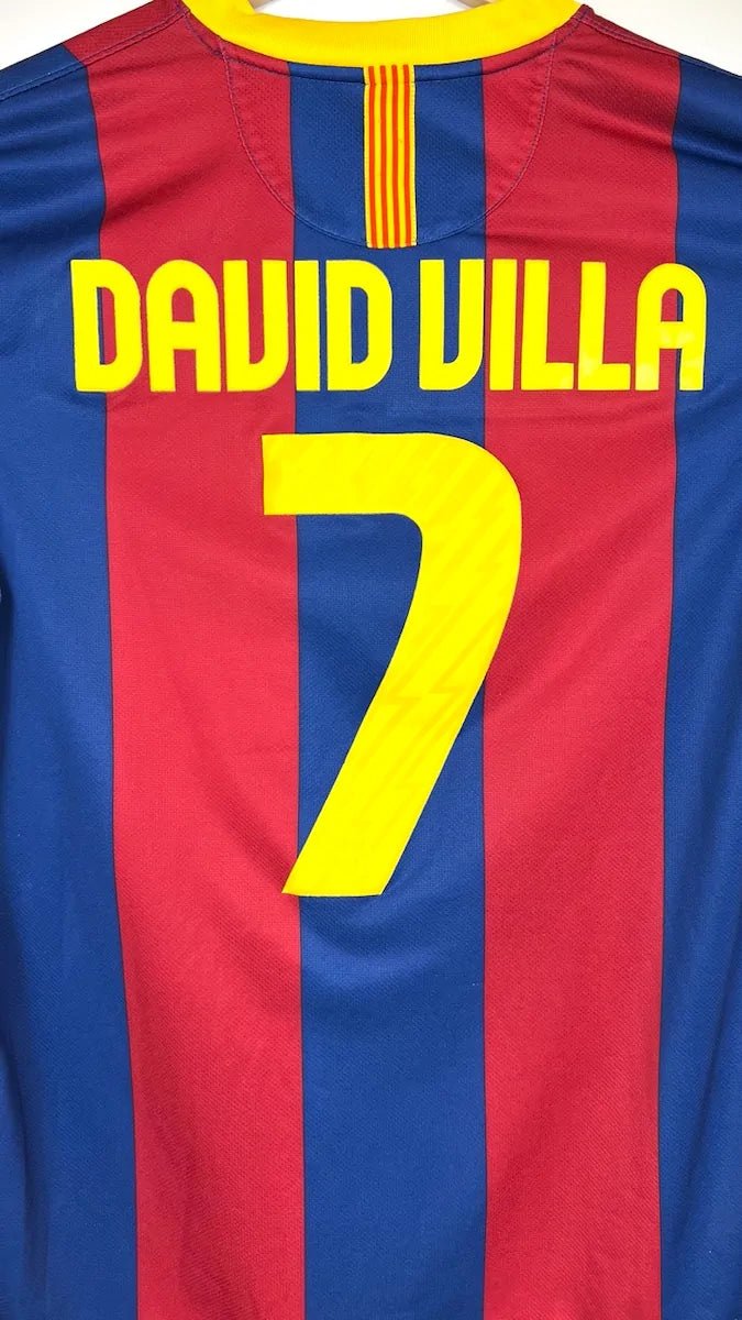 2010/11 Barcelone Domicile - David Villa 7 (L) - Iconic Football Shop