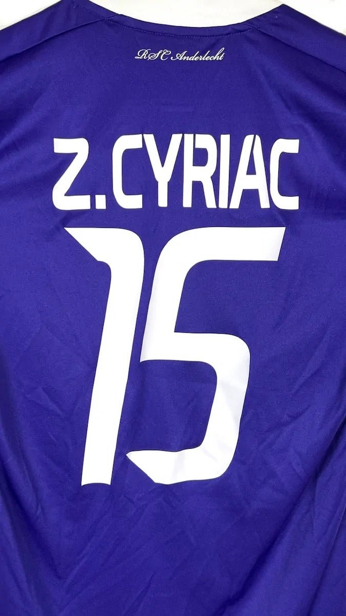 2012/13 Anderlecht Domicile - Z.Cyriac 15 (M) - Iconic Football Shop