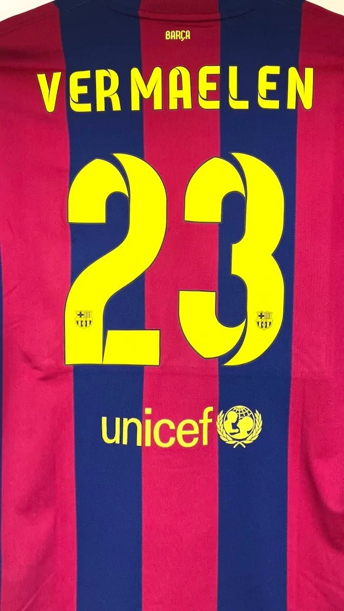 2014/15 Barcelone Domicile - Vermaelen 23 (XL) - Iconic Football Shop