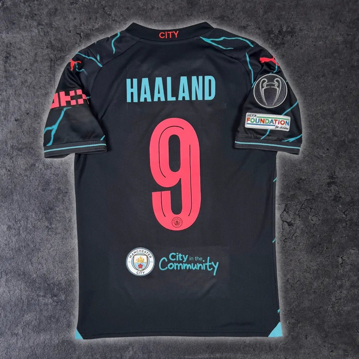 2023/24 Manchester City Third - Haaland 9 *CHAMPIONS LEAGUE* (S) - Iconic Football Shop