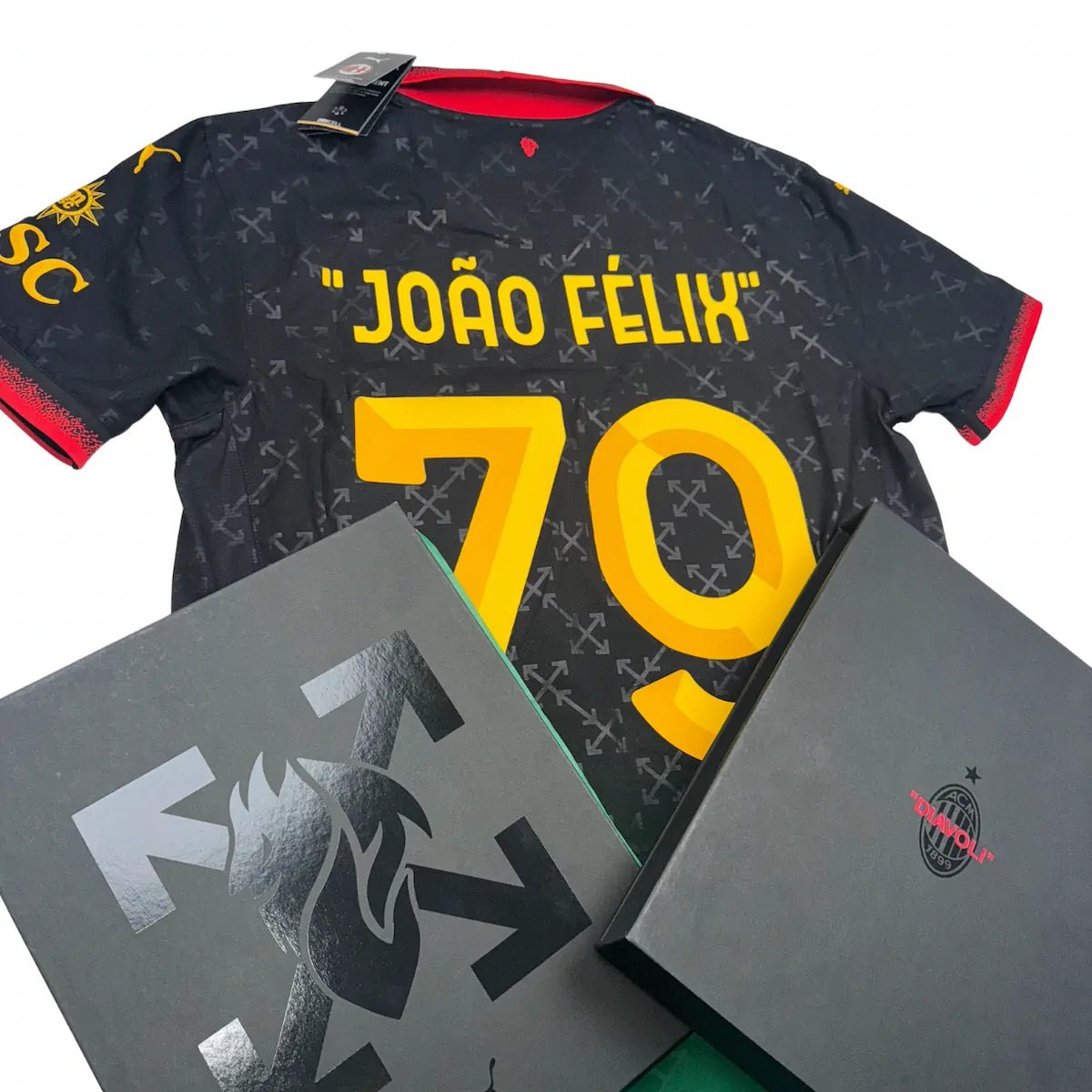 2024/25 AC Milan Fourth - João Félix 79 *BOX / PRO / Collab' Off - White* (M) - Iconic Football Shop