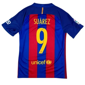 Maillot de Barcelone 2016 17 Domicile Suárez 9
