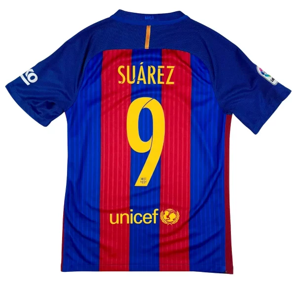 Maillot de Barcelone 2016 17 Domicile Suárez 9