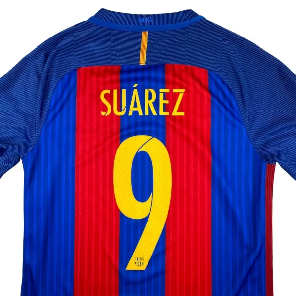 Maillot de Barcelone 2016 17 Domicile Suárez 9