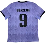 Maillot du Real Madrid 2022 23 Extérieur Benzema 9