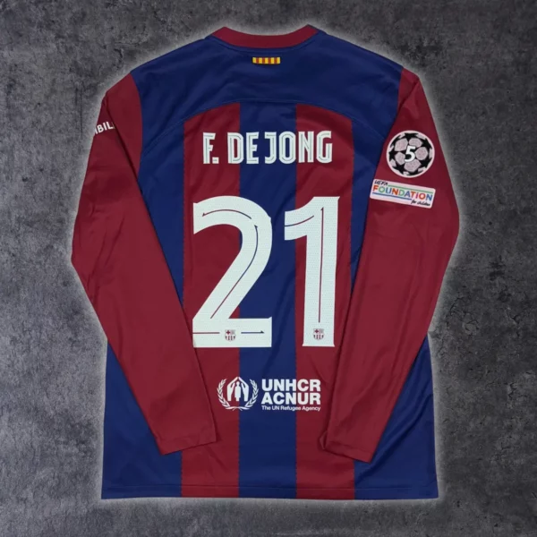 Maillot de Barcelone 2023 24 Domicile F. De Jong 21