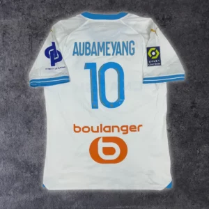 Maillot de l'OM 2023 24 Domicile Aubameyang 10
